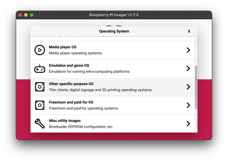 Other specific-purpose OS