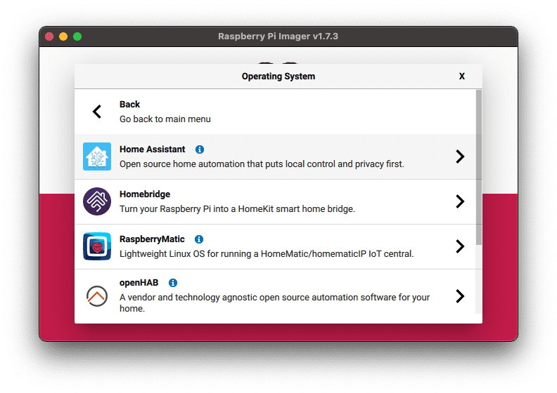 Выбор Home Assistant