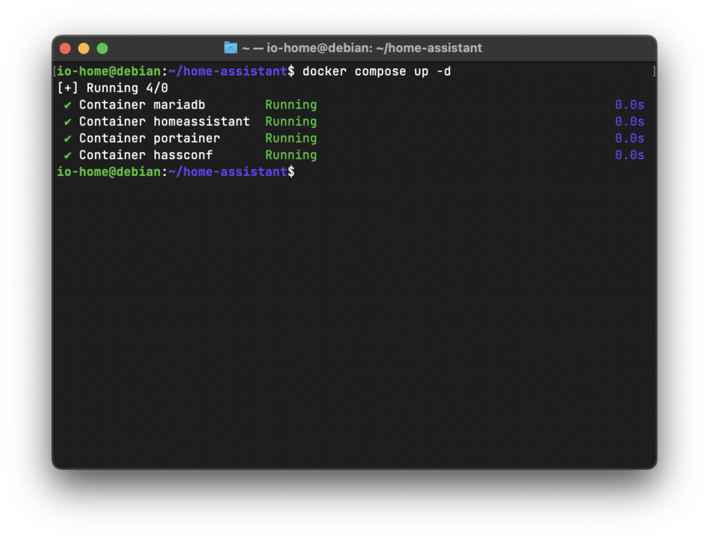 Docker compose up