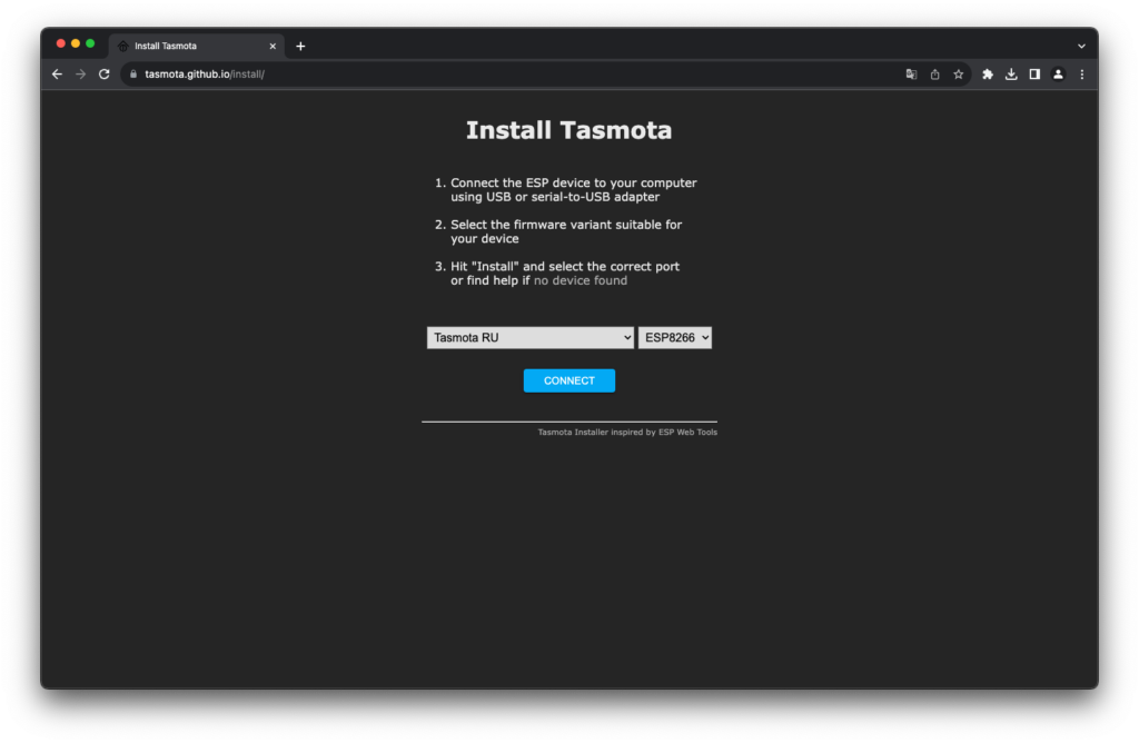install Tasmota